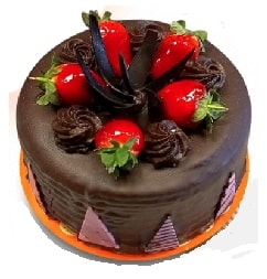 2-3 Kişilik Küçük Boy Çikolatalı Yuvarlak Pasta