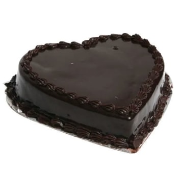 4-5 Kişilik Yaş Pasta - Çikolatalı Kalp ve Hafif Dokulu
