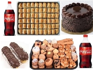 Dev Fırsat Paketi Çikolatalı Pasta ve Karışık Tatlı Çeşitleri Bir Arada